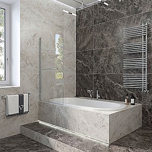 Шторка для ванны Veconi PL-79 70x150 прозрачная купить в интернет-магазине Sanbest