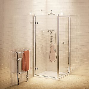 Душевой уголок Burlington C21/C14 90x90 стекло прозрачное/профиль хром купить в интернет-магазине Sanbest