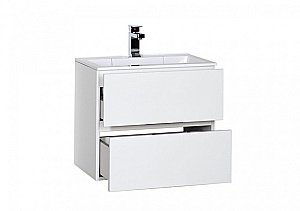 Тумба с раковиной Aquanet Алвита 60 белая глянцевая для ванной в интернет-магазине Sanbest