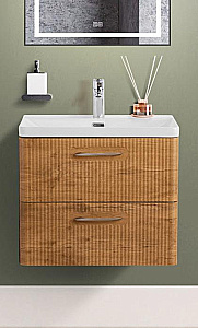 Тумба с раковиной Belbagno DUE 60 ручки в комплекте, Rovere Nature для ванной в интернет-магазине Sanbest