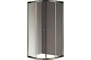 Душевой уголок Cezares Giubileo 80х80 GIUBILEO-R-2-80-SCORREVOLE-C-Br стекло прозрачное/профиль бронза матовый купить в интернет-магазине Sanbest