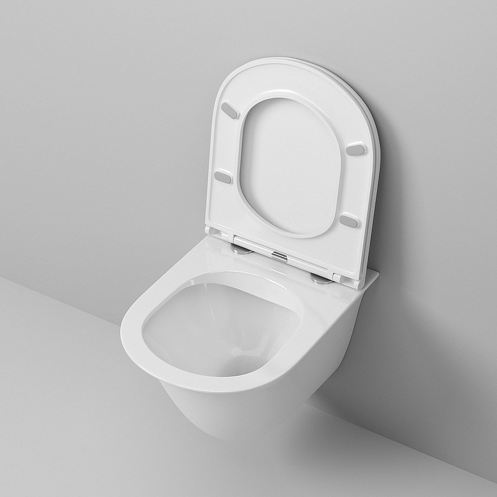 Унитаз подвесной GROSSMAN GR-4412MS безободковый, с крышкой микролифт, белый матовый купить в интернет-магазине Sanbest