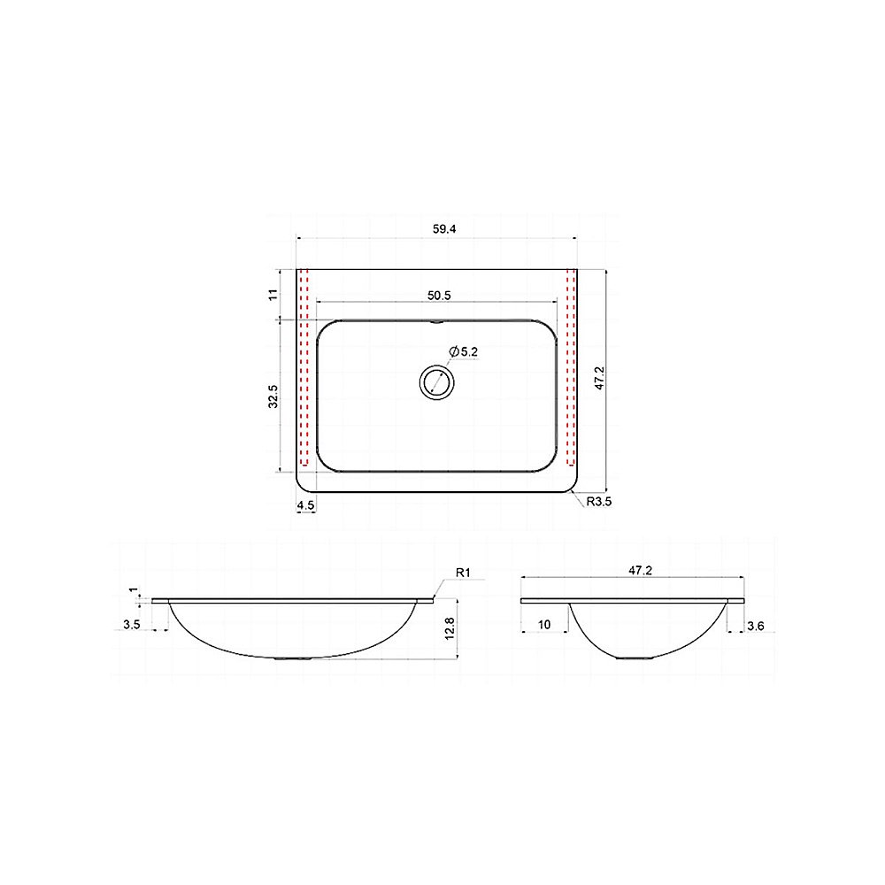 Тумба с раковиной Vincea PAOLA VMC-2P600GW + VCB-2VP600W 60 белая для ванной в интернет-магазине Sanbest