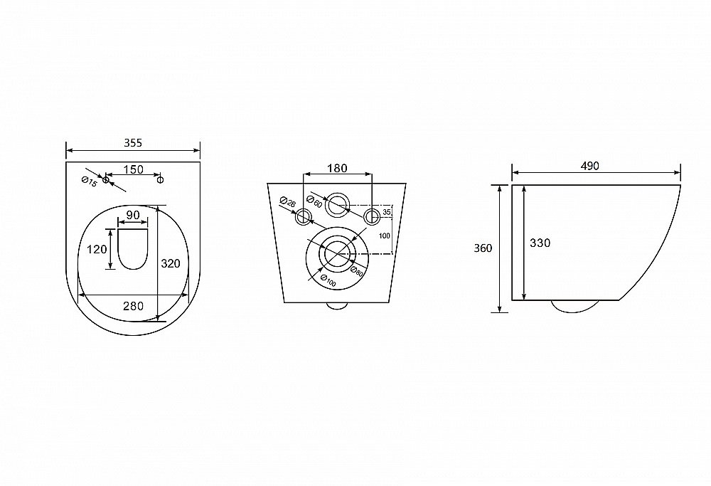 Унитаз подвесной ABBER Bequem AC1101MBE с крышкой микролифт, безободковый, бежевый матовый купить в интернет-магазине Sanbest