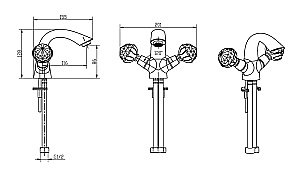 Смеситель для раковины Boheme Imperiale Presente 331 купить в интернет-магазине сантехники Sanbest