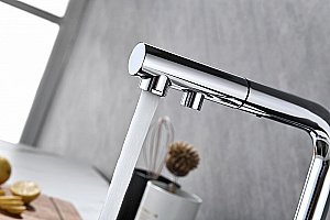 Смеситель для кухни Paulmark Serpentine Se213222-CR хром купить в интернет-магазине сантехники Sanbest