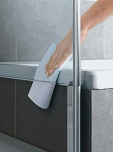 Душевой уголок Kermi Raya RA 1GR+TWD 100x80 стекло прозрачное/профиль хром правый купить в интернет-магазине Sanbest