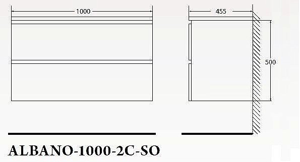 Тумба с раковиной BelBagno ALBANO 100 Bianco Lucido для ванной в интернет-магазине Sanbest