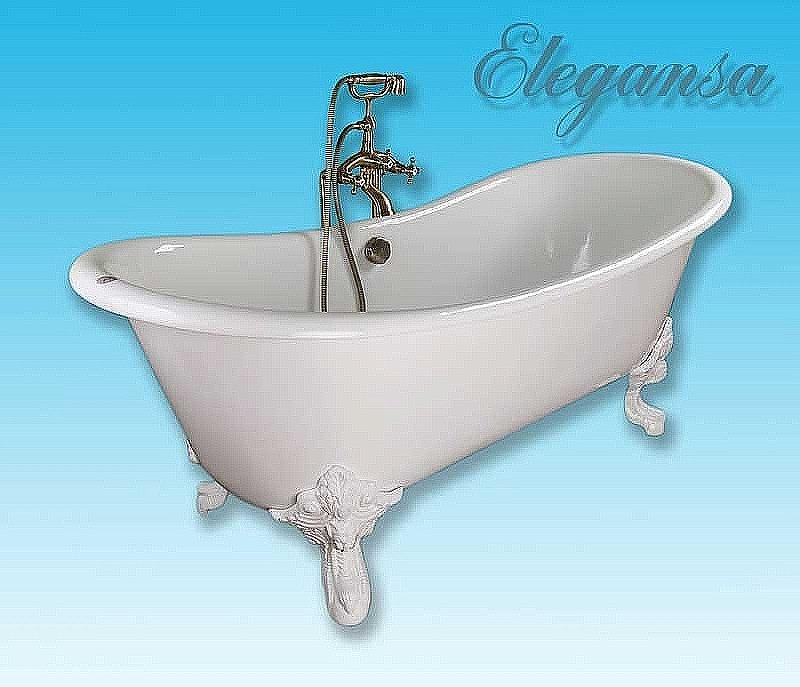 Ванна чугунная Elegansa Nadia 180х80 Н0000366B белая/ножки белые купить в интернет-магазине Sanbest