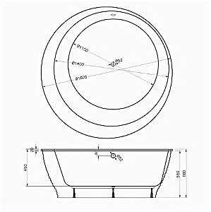 Акриловая ванна Vayer Boomerang D1600 купить в интернет-магазине Sanbest