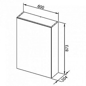 Зеркальный шкаф Aquanet Йорк 60 купить в интернет-магазине сантехники Sanbest