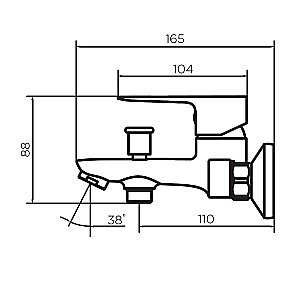 Набор смесителей с душевой колонной Dorff Prime D4094036 хром купить в интернет-магазине сантехники Sanbest