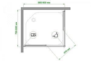 Душевой уголок Royal Bath RB8090HPD-C 90х80 матовый купить в интернет-магазине Sanbest