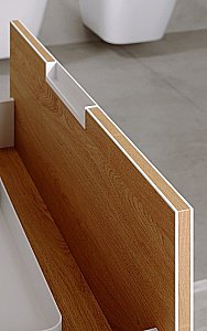 Тумба с раковиной AQWELLA Accent 120  подвесная Дуб золотой для ванной в интернет-магазине Sanbest