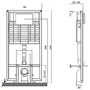 Инсталляция для унитаза Pestan Sava Fix Slim 40006456 без кнопки купить в интернет-магазине сантехники Sanbest