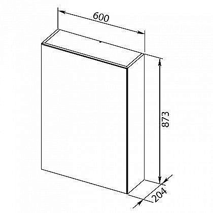 Зеркальный шкаф Aquanet Йорк 60 купить в интернет-магазине сантехники Sanbest