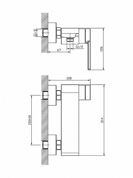 Смеситель для душа Orange Splito M36-200cr купить в интернет-магазине сантехники Sanbest