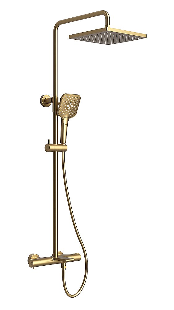 Душевая система Kaiser Serio 05382-3 золото брашированное купить в интернет-магазине сантехники Sanbest