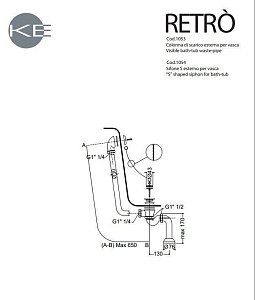 Ванна отдельностоящая Kerasan Retro 1055 170x77, ножки золото купить в интернет-магазине Sanbest