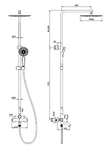 Душевая система WONZON & WOGHAND TOR, Розовое золото (WW-88047073-RG) купить в интернет-магазине сантехники Sanbest
