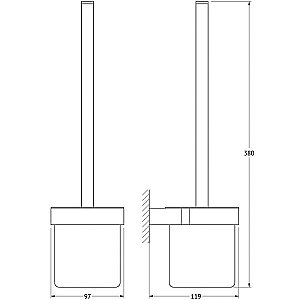 Ершик для унитаза Artwelle Schwarz 7729 черный матовый купить в интернет-магазине сантехники Sanbest