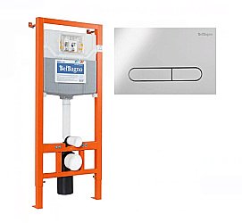 Инсталляция для унитаза BelBango BB001-120 с кнопкой хром купить в интернет-магазине сантехники Sanbest