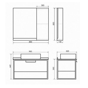 Тумба с раковиной Comforty Кёльн 90 1 для ванной в интернет-магазине Sanbest