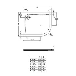 Душевой поддон Ideal Standard Ultra Flat K240601 100x80 купить в интернет-магазине Sanbest