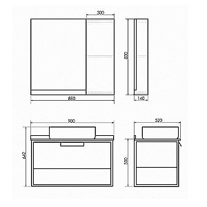Тумба с раковиной Comforty Кёльн 90 1 для ванной в интернет-магазине Sanbest