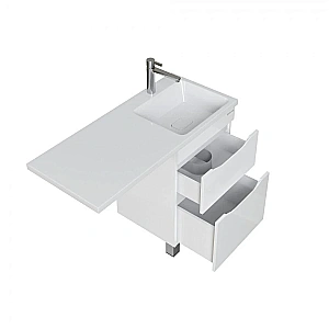 Тумба с раковиной Grossman Вилар 110 белая для ванной в интернет-магазине Sanbest