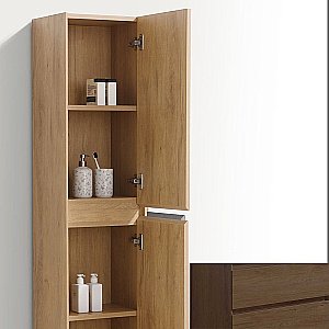 Шкаф подвесной Vincea CHIARA VSC-1CL150TO 35 дуб табак для ванной в интернет-магазине сантехники Sanbest