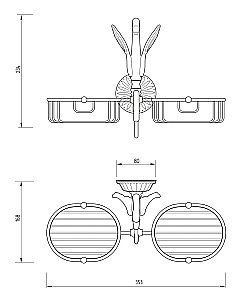 Полка Migliore LUXOR 26126 золото купить в интернет-магазине сантехники Sanbest