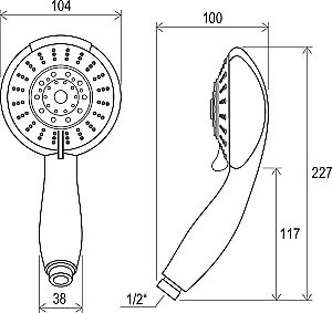 Душевая лейка Ravak 952.00 купить в интернет-магазине сантехники Sanbest
