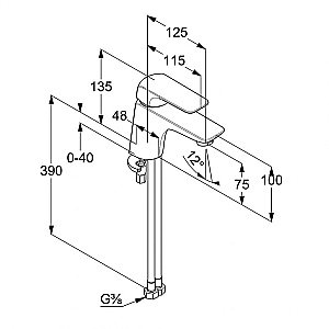 Смеситель для раковины Kludi Ameo 410280575 купить в интернет-магазине сантехники Sanbest