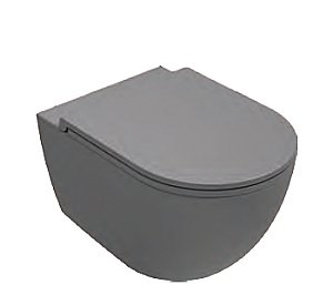 Унитаз подвесной Isvea VEA Rondo 10VA02002SV-2V серый камень матовый, безободковый купить в интернет-магазине Sanbest