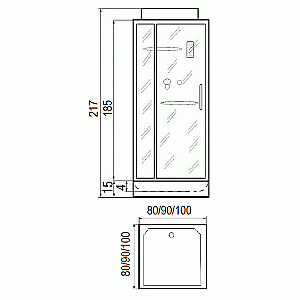 Душевая кабина RIVER TANA 90 купить в интернет-магазине Sanbest