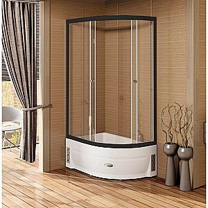 Душевой уголок Радомир Соул 2 1-09-6-0-0-0080 120х80  профиль черный/стекло прозрачное купить в интернет-магазине Sanbest