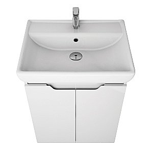 Тумба с  раковиной подвесная/напольная Dreja Q PLUS (D) 60 белый глянец для ванной в интернет-магазине Sanbest