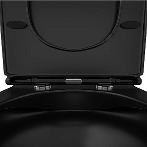 Унитаз подвесной OWL 1975 VIND OWLT190305 безободковый, с крышкой микролифт, черный матовый купить в интернет-магазине Sanbest