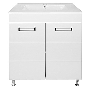 Тумба с раковиной Loranto Дина 60 CS00105568 белая для ванной в интернет-магазине Sanbest