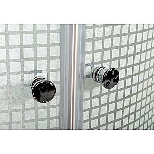 Душевая кабина DTO L 909EL+VST 90х90 стекло матовое с рисунком/профиль хром купить в интернет-магазине Sanbest