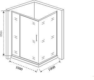 Душевой уголок Good Door Antares WTW+SP+SP 100х100 стекло прозрачное/профиль хром купить в интернет-магазине Sanbest