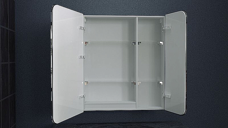 Зеркальный шкаф Azario Adriana 1Л 70х80 CS00072835 белый купить в интернет-магазине сантехники Sanbest