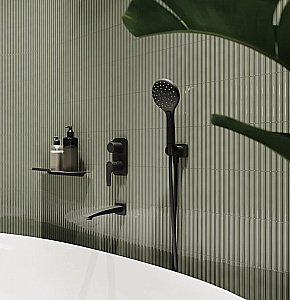 Душевая система Iddis Ray RAYBL03i68 черный матовый купить в интернет-магазине сантехники Sanbest