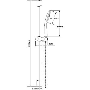 Душевой гарнитур Orange O-Shower OS805cr хром купить в интернет-магазине сантехники Sanbest
