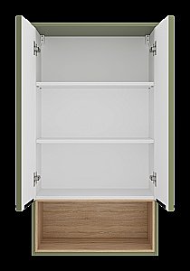 Шкаф подвесной Misty Enfida 60 ENF-08060-081 Зеленый / Дуб Сонома светлый для ванной в интернет-магазине сантехники Sanbest