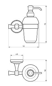 Диспенсер для жидкого мыла Migliore FORTUNA 31071 бронза купить в интернет-магазине сантехники Sanbest
