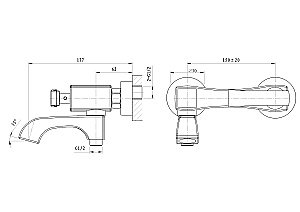 Смеситель для ванны WONZON & WOGHAND TRIUMPH WW-563101-CR хром купить в интернет-магазине сантехники Sanbest
