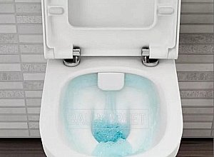 Унитаз напольный Vitra Zentrum Rim-Ex 9824B003-7207 безободковый, с бачком, с крышкой купить в интернет-магазине Sanbest