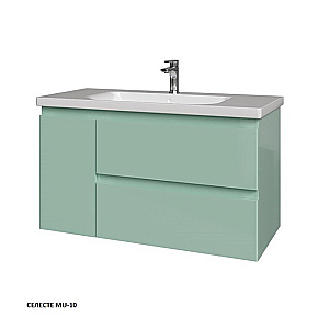 Тумба с раковиной Caprigo Forte 100 два ящика, одна дверь слева, цвет на выбор для ванной в интернет-магазине Sanbest